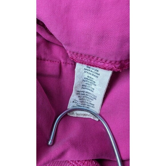 Soft Surroundings Pink Folded Hem Elastic Waist High Waist Cargo Shorts Small - Picture 6 of 9